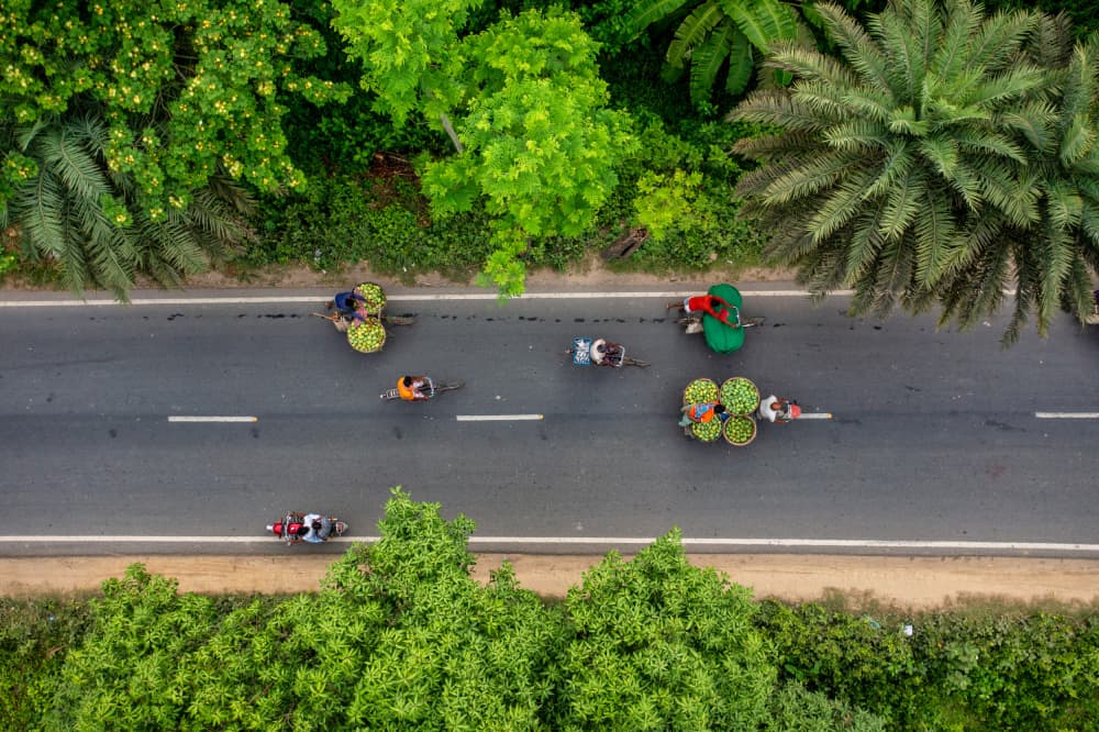 Green Road Market by Azim Khan Ronnie — canvas wall art