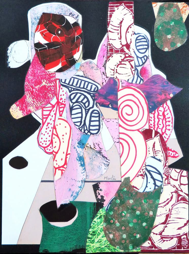 Colorful Abstract Collage by Pascal Marlin — canvas wall art