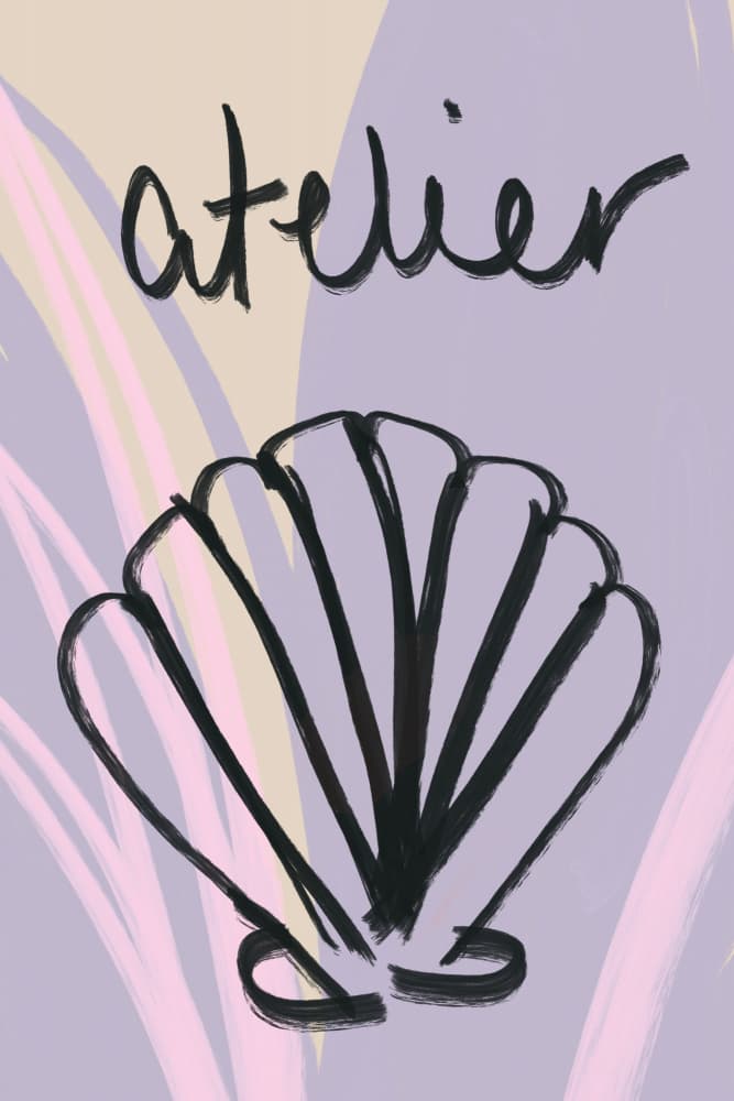 Pastel Seashell Drawing by Talitha McQueen — canvas wall art