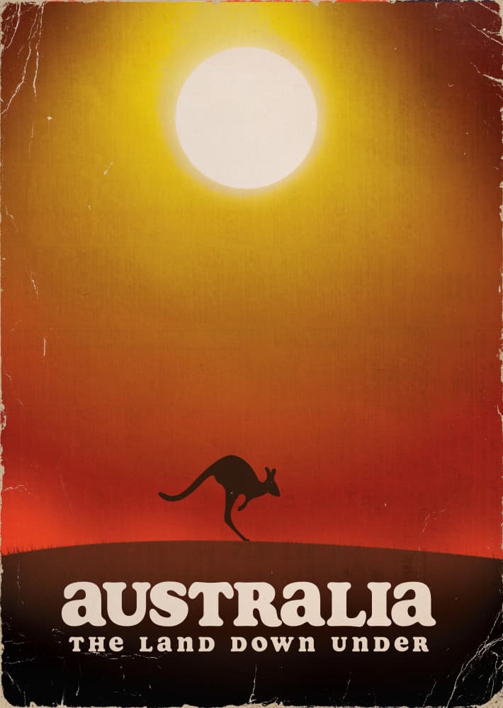 Australian Sunset Kangaroo by Nicholas — canvas wall art