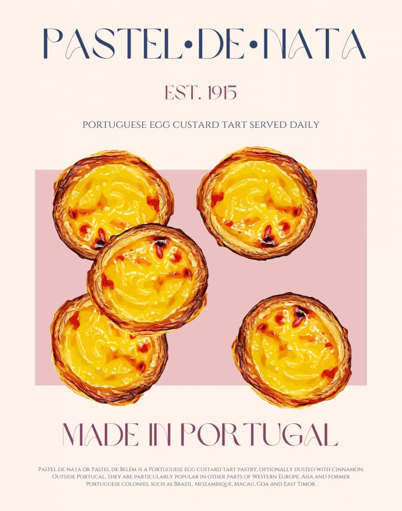 Pastel De Nata Tarts by Nazma Khokhar — canvas wall art