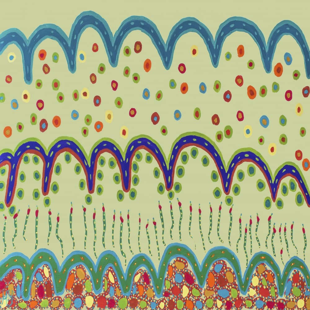 Vibrant Abstract Hills by Helen Joynson — canvas wall art