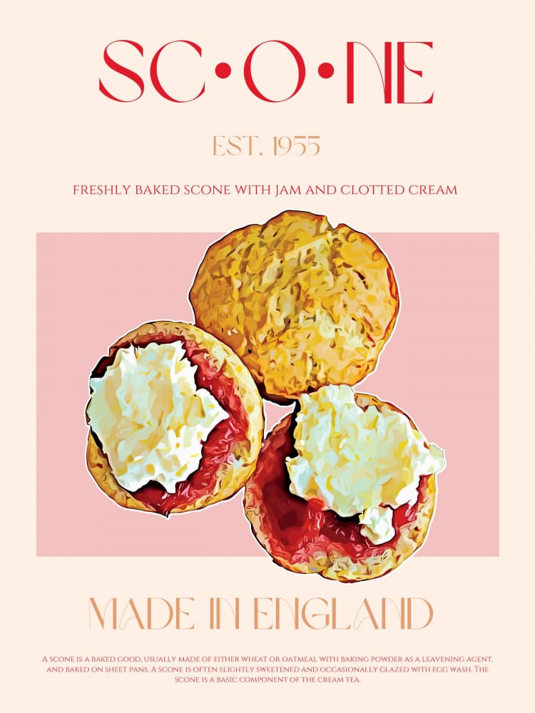 Freshly Baked Scones by Nazma Khokhar — canvas wall art
