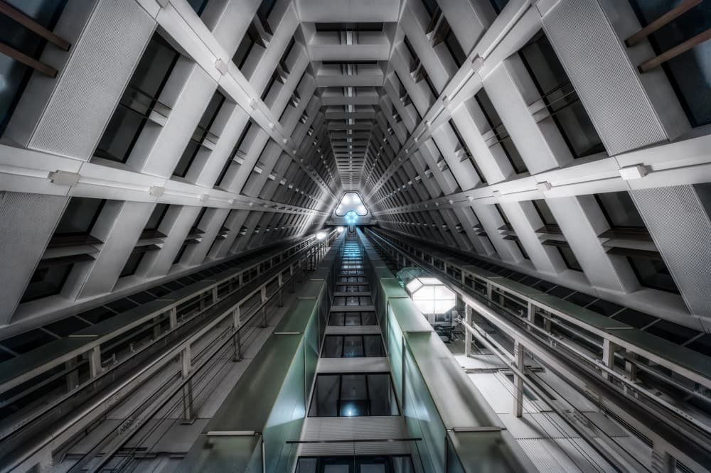 Modern Atrium Upward by Daiki Suzuki — canvas wall art