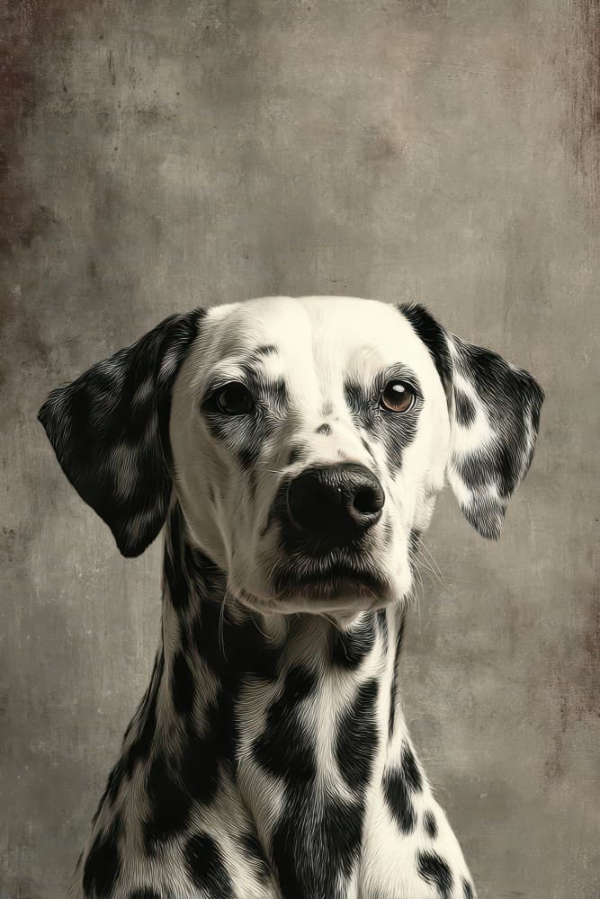 Elegant Dalmatian Portrait by Rafal Kulik — canvas wall art