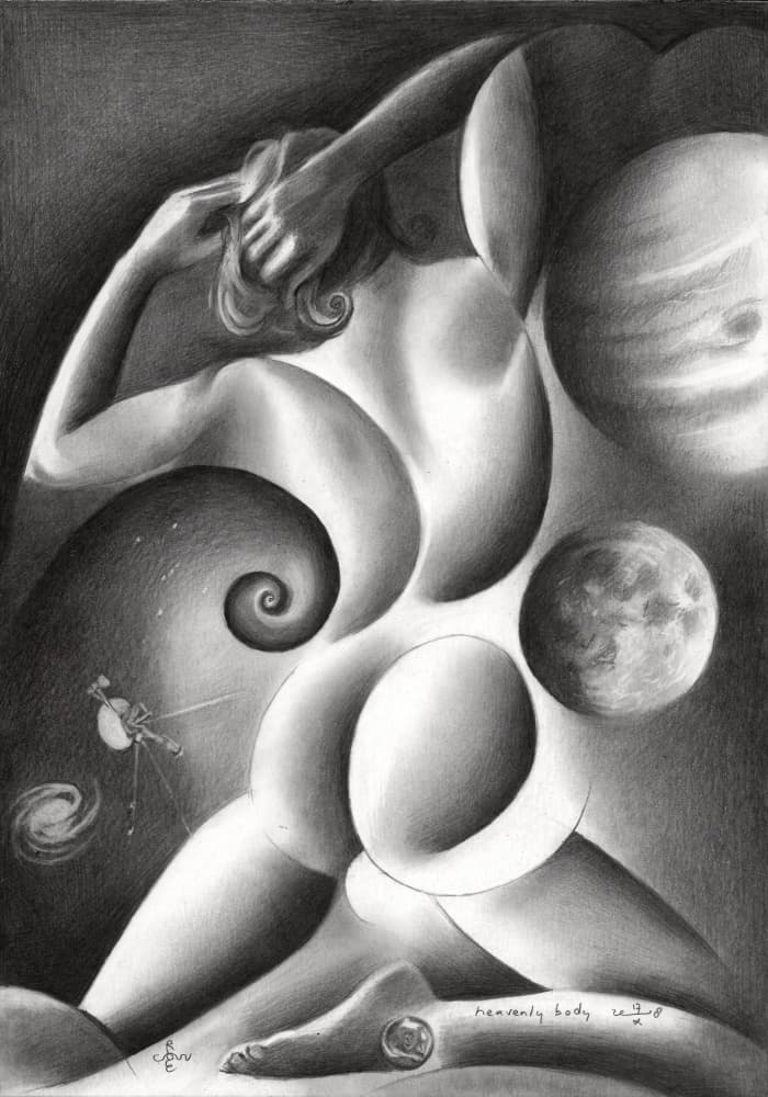 Celestial Female Form by Corné Akkers — canvas wall art