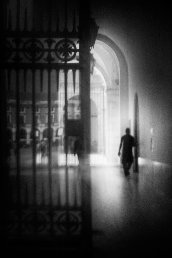 Mysterious Figure Dark Arch by Laura Mexia — canvas wall art