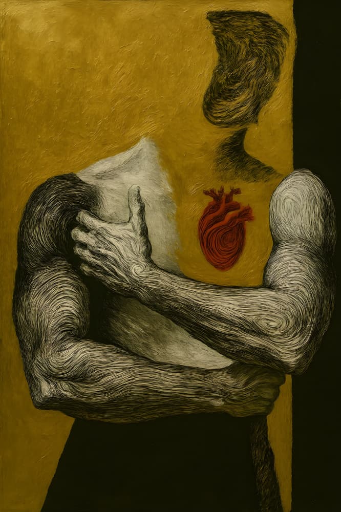 The Keeper of the Exposed Heart by HUGO — canvas wall art