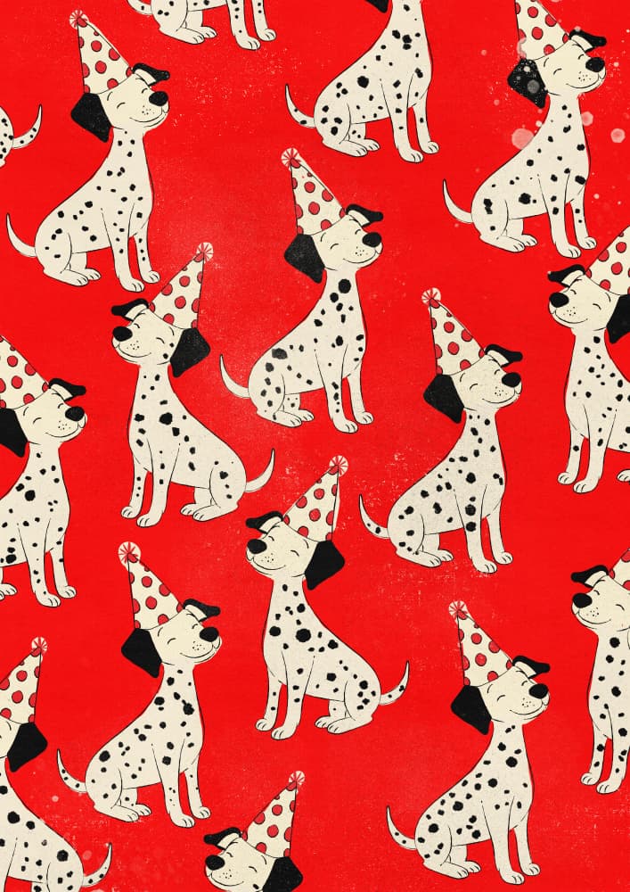 Dalmatian Puppy Celebration by Nicholas — canvas wall art