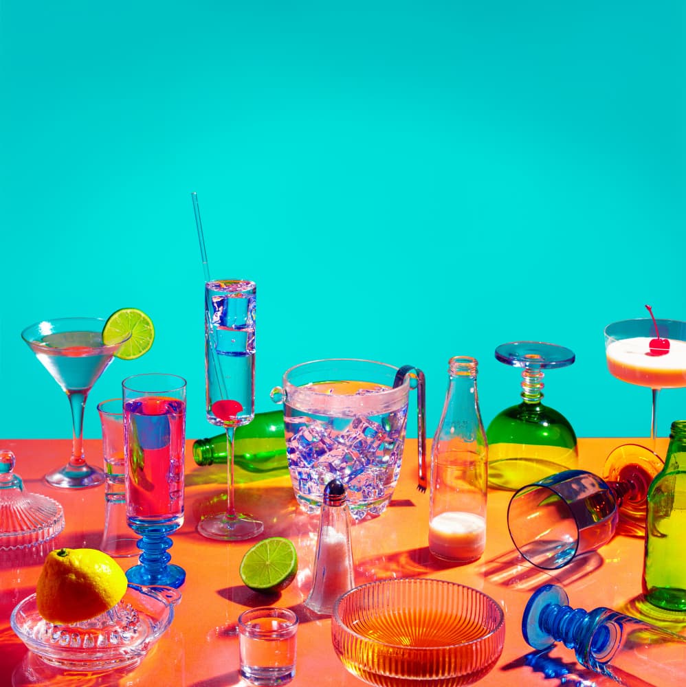Vibrant Summer Cocktails by Julia Ramiro — canvas wall art
