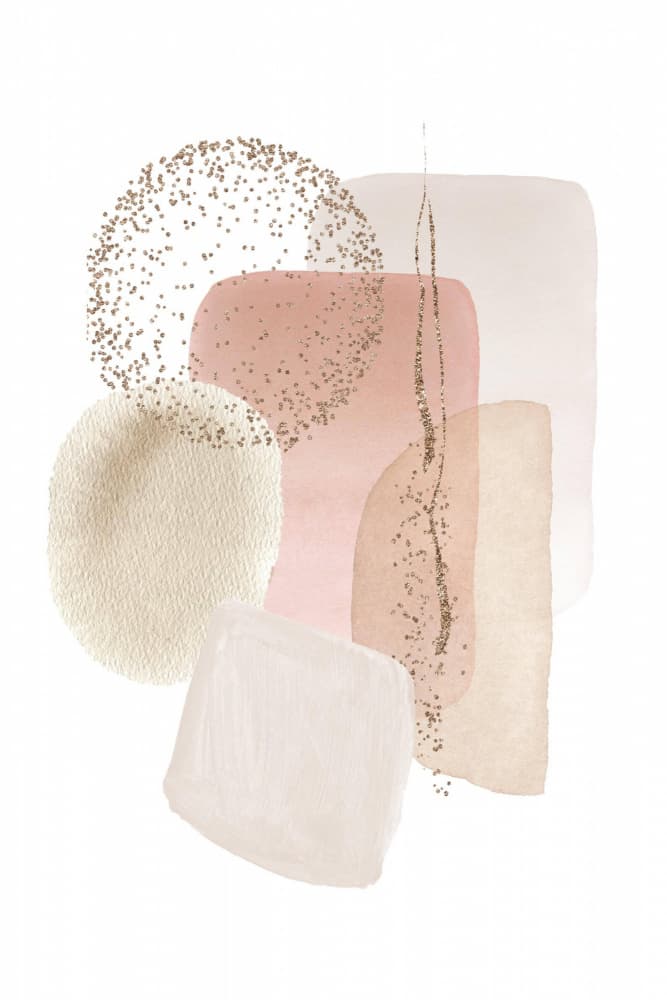 Gilded Blush Abstraction by Sally Ann Moss — canvas wall art
