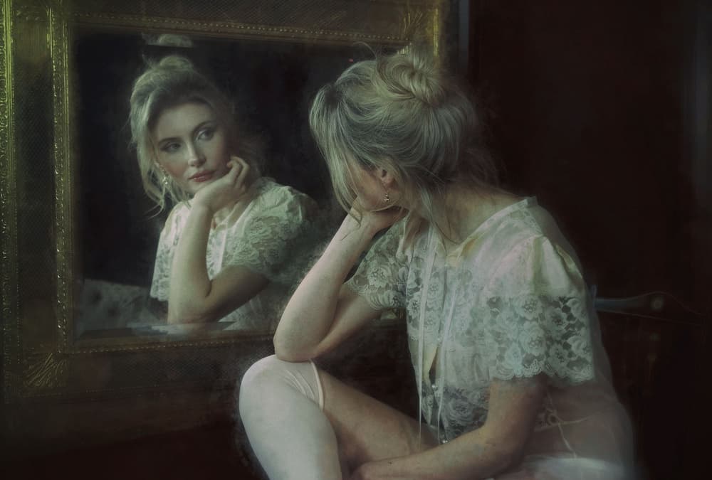 Pensive Mirror Reflection by kenp — canvas wall art