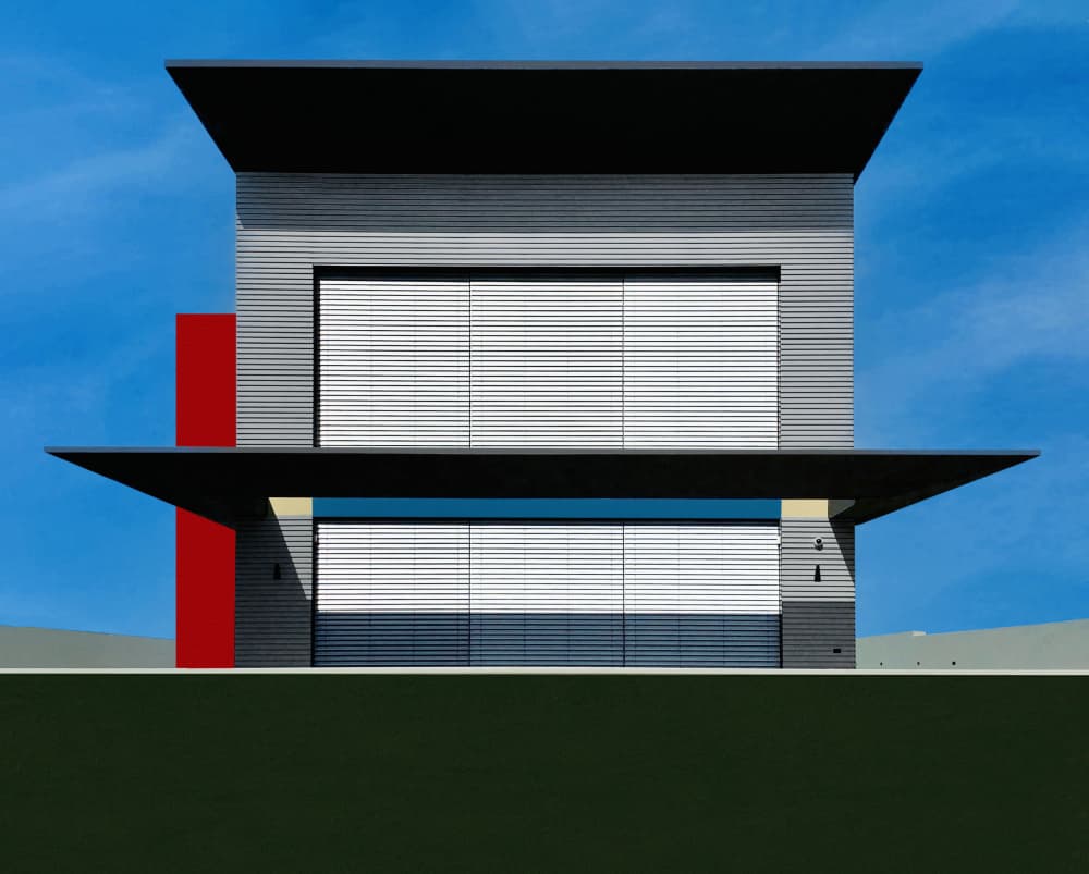 Modern Geometric Building by Arnon Orbach — canvas wall art
