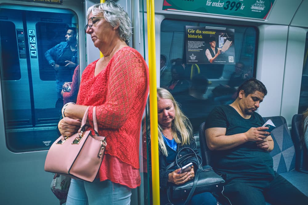 Urban Commute Reflections by Alex Ogazzi — canvas wall art