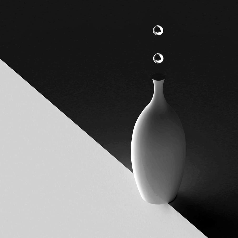 Elegant Water Drop Vase by Antonyus Bunjamin (Abe) — canvas wall art