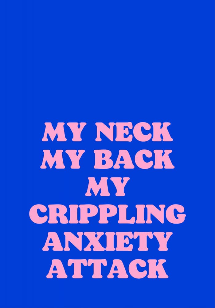 Neck Back Anxiety Attack by Athene Fritsch — canvas wall art