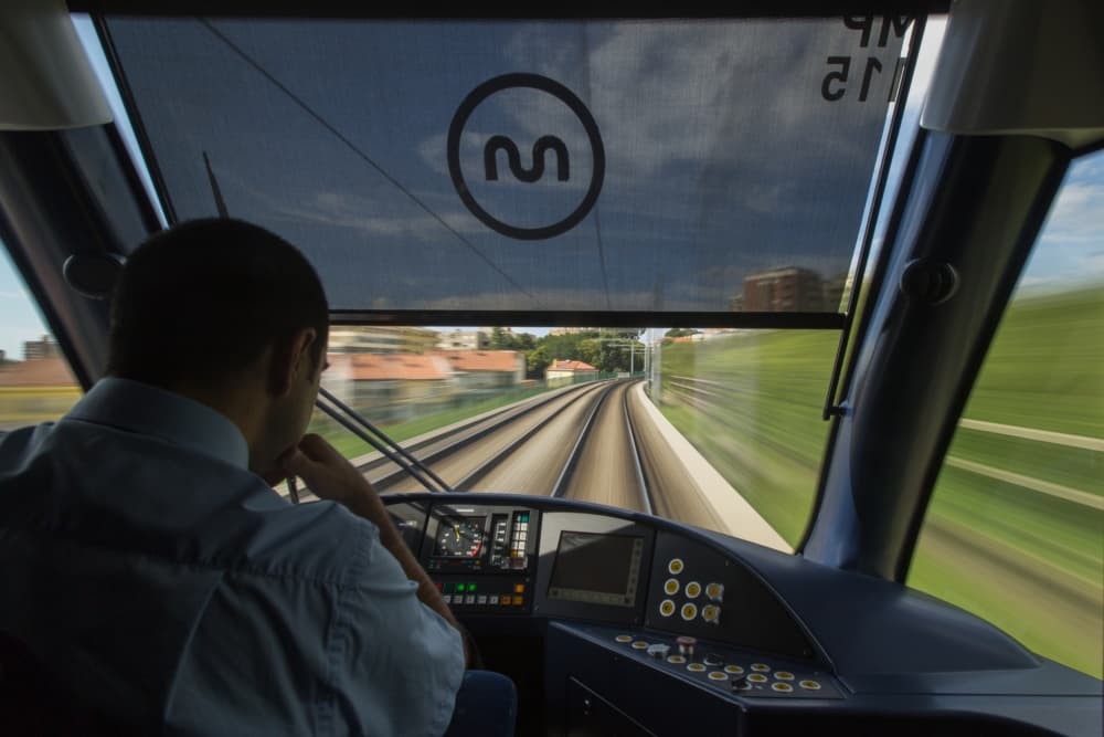 Train Driver's Perspective by Filipe P Neto — canvas wall art