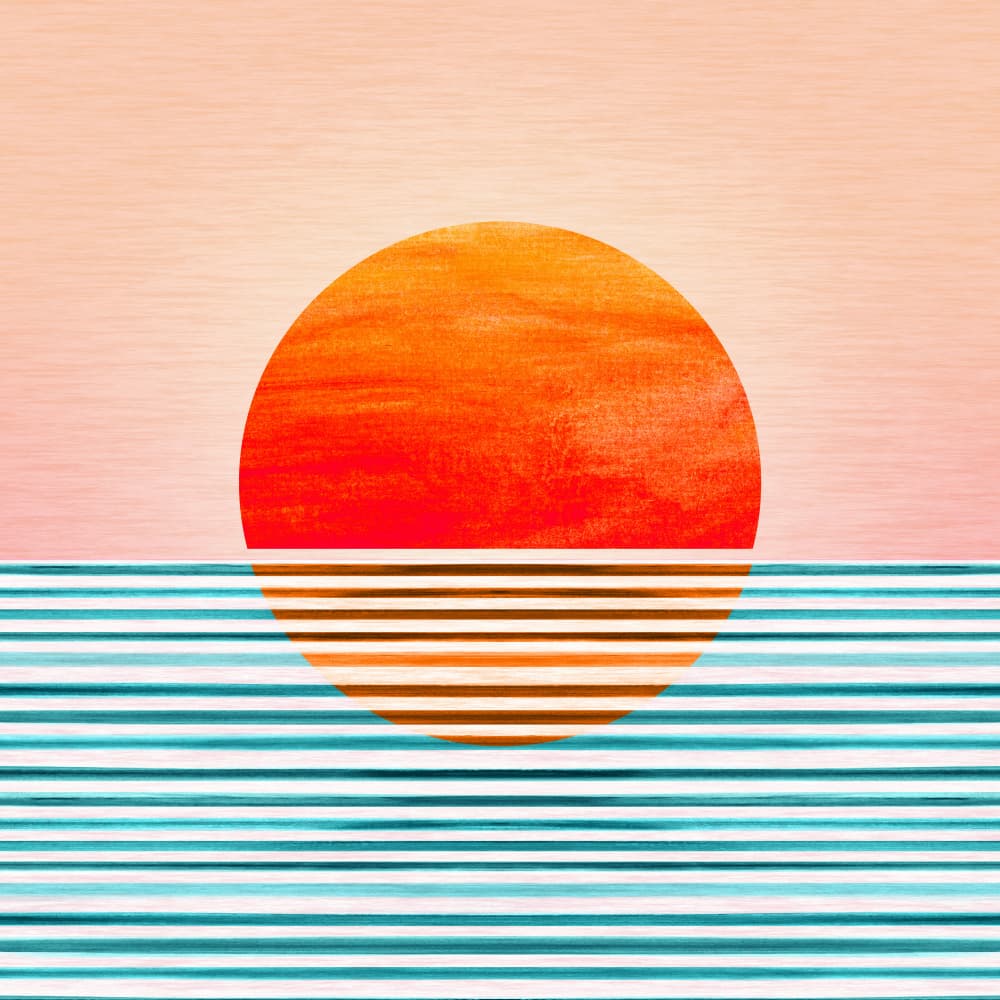 Minimalist Sunset 3 by Kristian Gallagher — canvas wall art