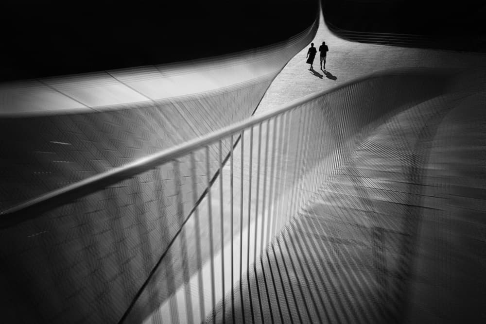 Modern Bridge Silhouettes by Florentinus Joseph — canvas wall art
