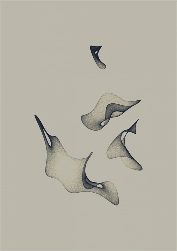 Floating Fluid Shapes by AV11 — canvas wall art
