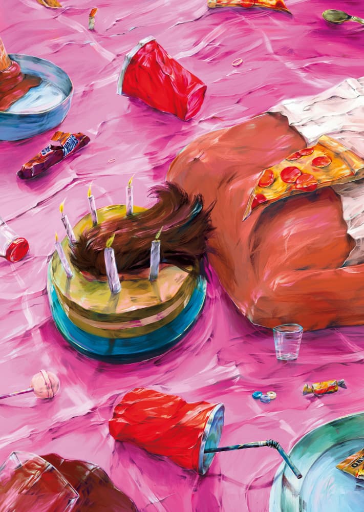 Birthday Indulgence Nap by Natascha Baumgärtner — canvas wall art