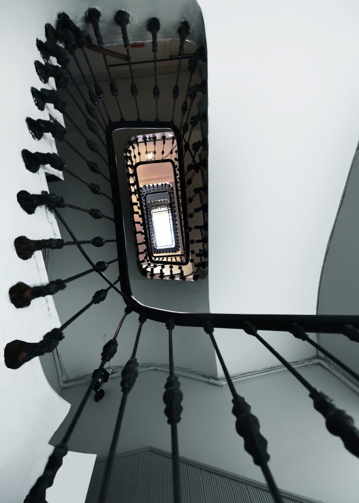 Winding Staircase View by Jorge Pimenta — canvas wall art