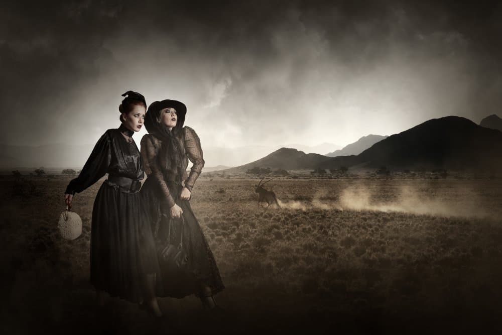 Mysterious Women Dusty Plains by Christine von Diepenbroek — canvas wall art