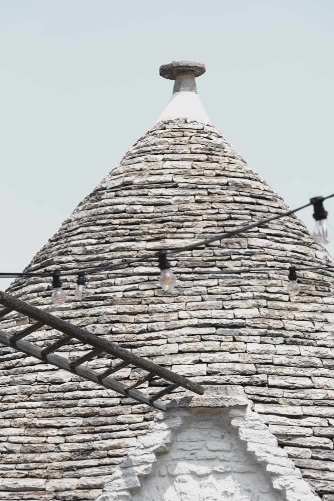Trullo with String Lights by Photolovers — canvas wall art