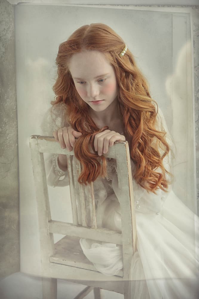 Wistful Redhead Girl by Carola Kayen-Mouthaan — canvas wall art