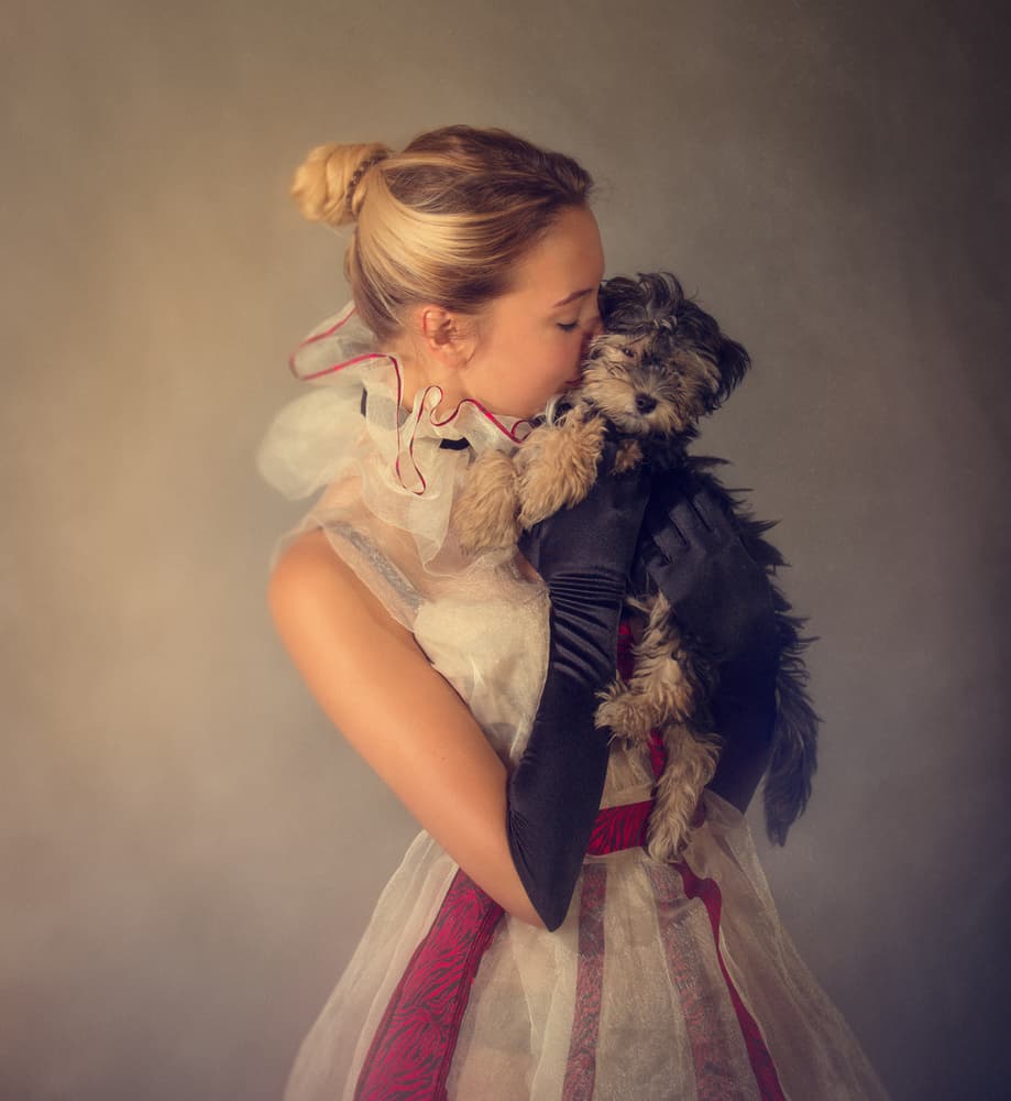 Elegant Girl Gentle Kiss by Svetlana Melik-Nubarova — canvas wall art