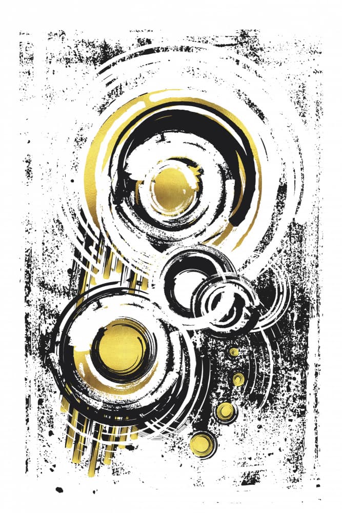 Abstract Gold Rings by Melanie Viola — canvas wall art