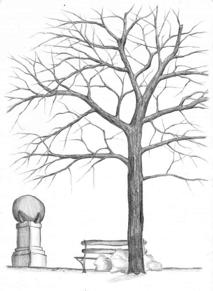 Winter Park Sketch by Kulik — canvas wall art
