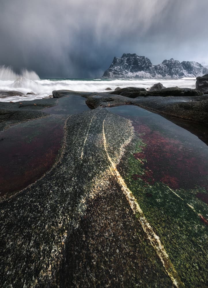 Textured Coastal Drama by Stan Huang — canvas wall art