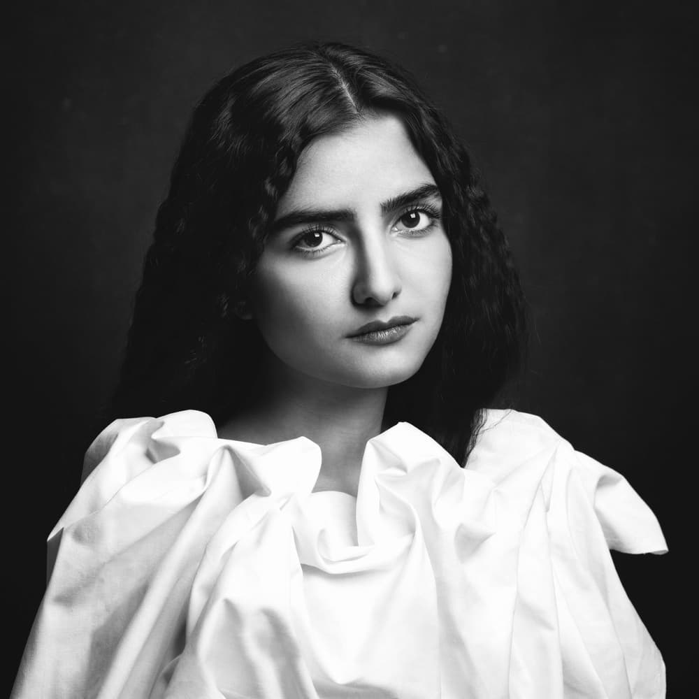 Elegant Woman Portrait by Mehdi Mokhtari — canvas wall art