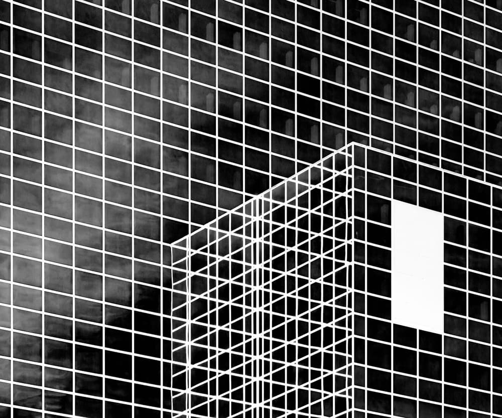 Architectural Grid Pattern by Greetje van Son — canvas wall art