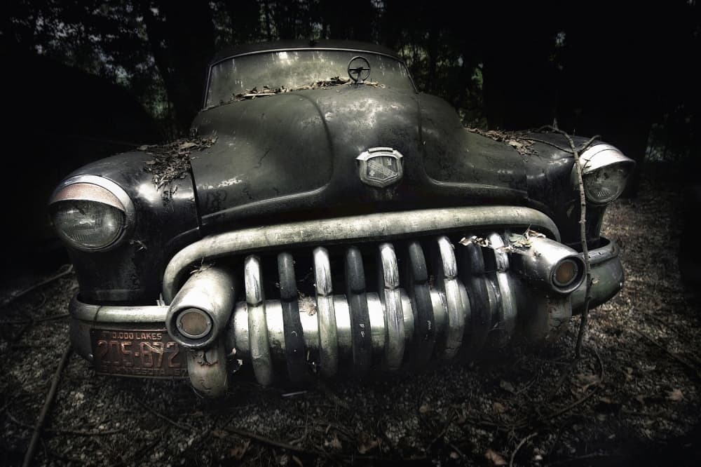 Forgotten Vintage Car by Holger Droste — canvas wall art