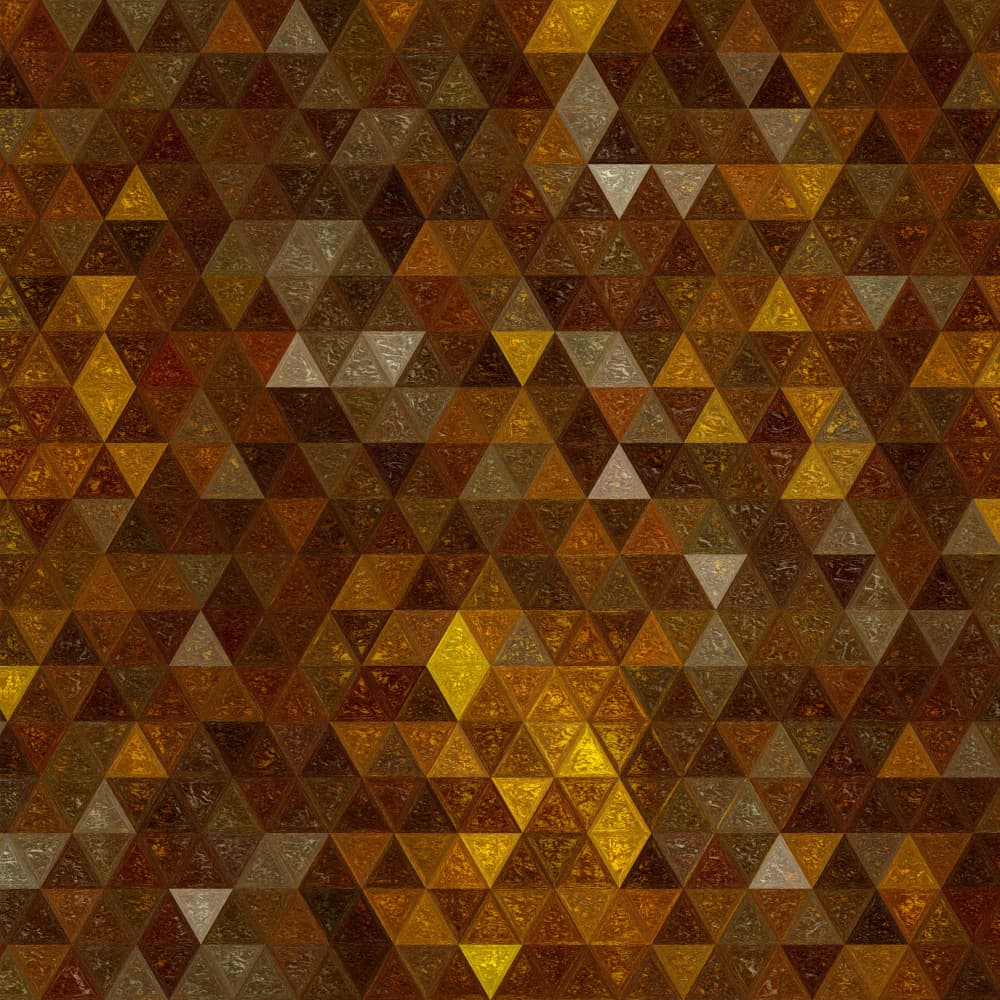 Golden Triangle Mosaic by Justyna Jaszke — canvas wall art