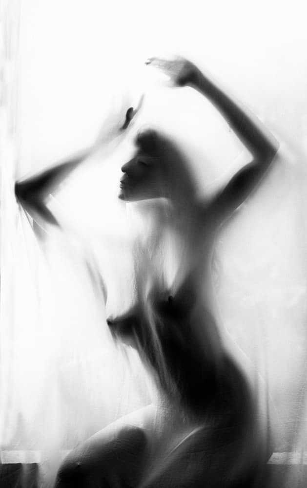 Ethereal Veiled Figure by Sebastian Kisworo — canvas wall art