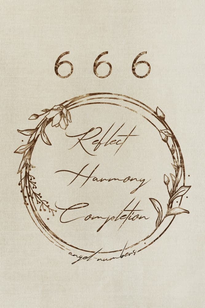 666 Angel Numbers Wreath by Ema Paraschiv — canvas wall art