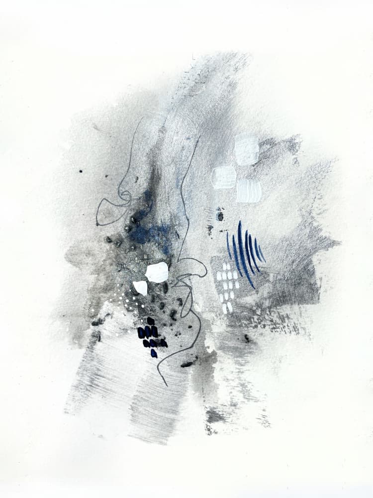Abstract Monochrome Flow by Alyson Storms — canvas wall art