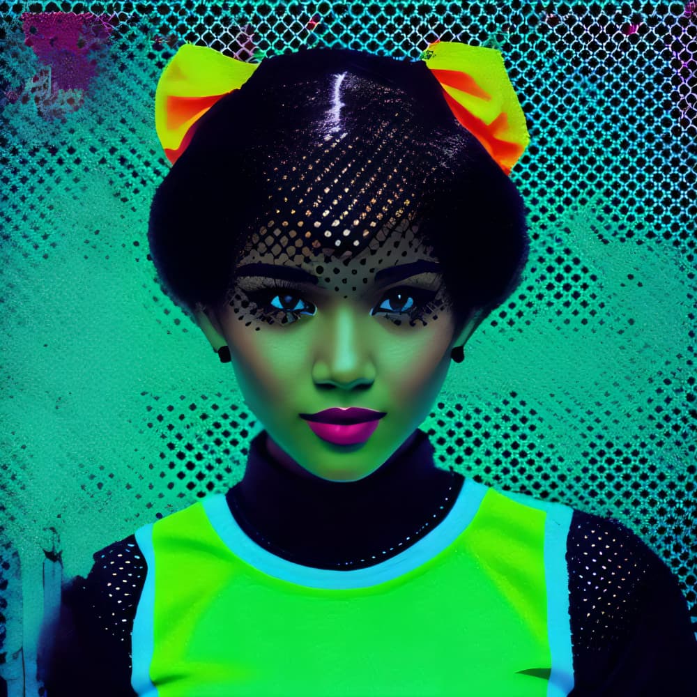 Neon Pop Art Portrait by Cicero Spin — canvas wall art
