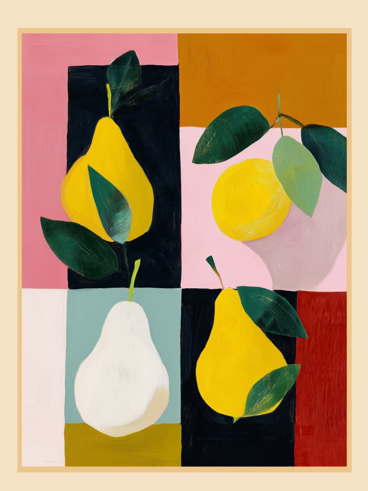 Colorful Fruit Blocks by Flow Line — canvas wall art