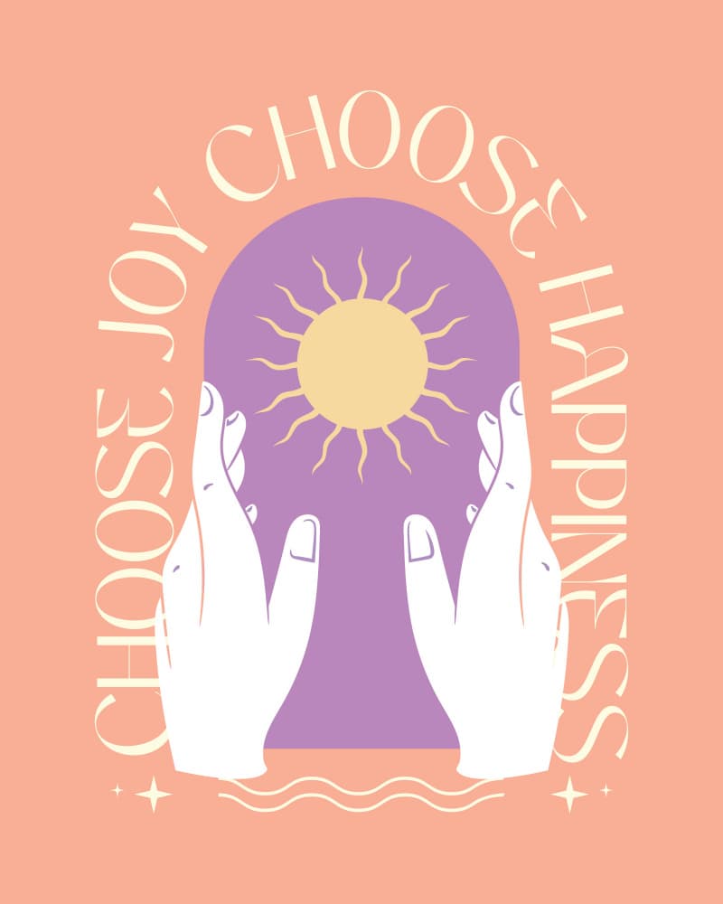 Choose Joy Happiness by KsanaKalpa — canvas wall art