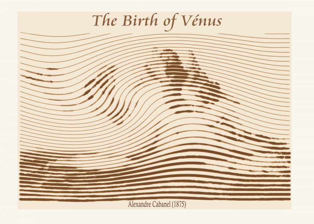 Birth of Venus Lines by Doa Project — canvas wall art