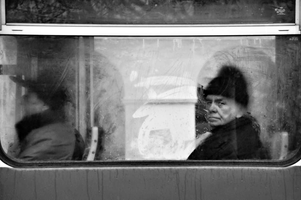 Thoughtful Train Rider by Nicoleta Gabor — canvas wall art