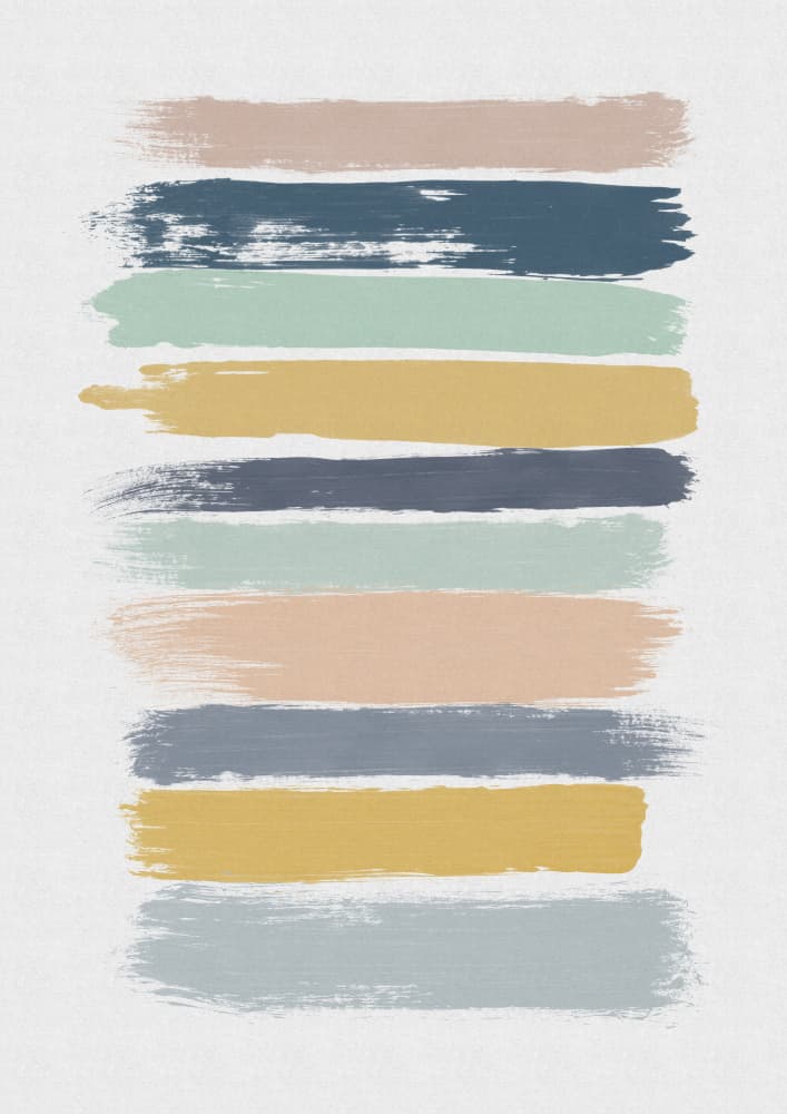 Muted Brushstroke Palette by Orara Studio — canvas wall art