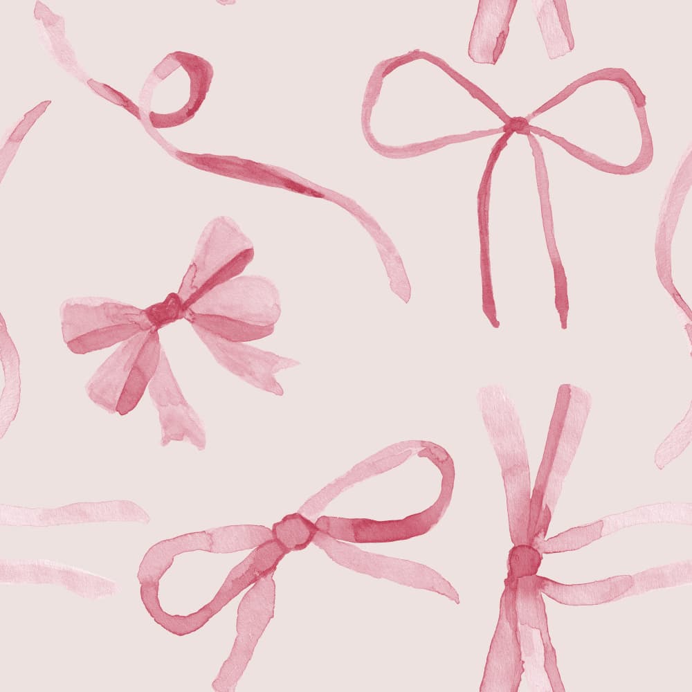 Watercolor Pink Bows by Irene Demetri — canvas wall art