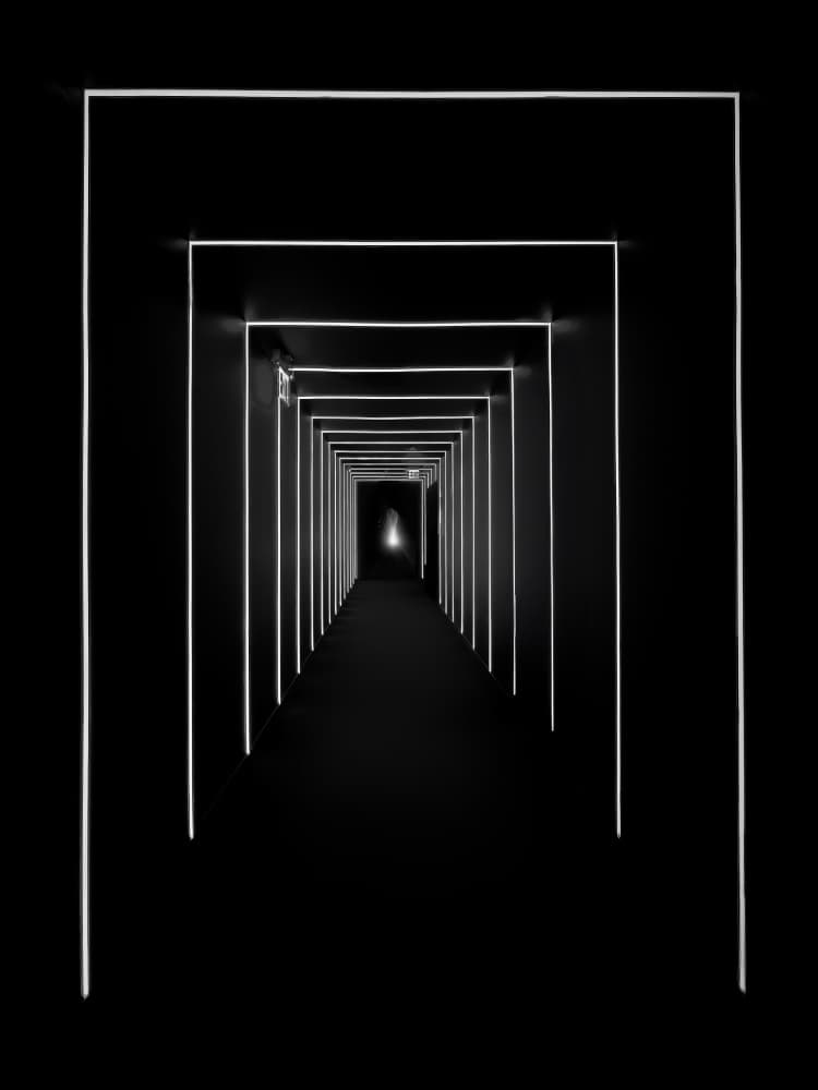 Glowing Tunnel Perspective by Raffi Bashlian — canvas wall art