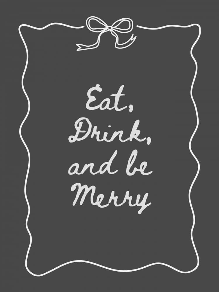 Eat Drink Be Merry by Jolly and Dash — canvas wall art