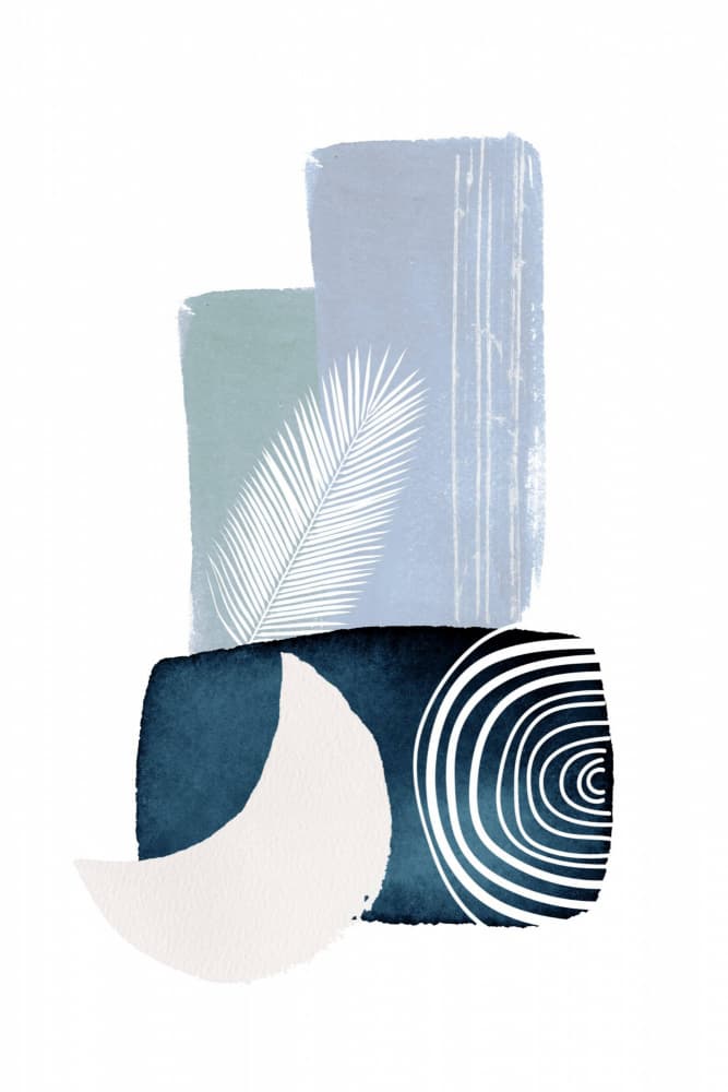 Blue Moon Modern Abstract by Sally Ann Moss — canvas wall art